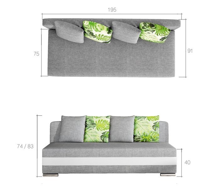 Sofa Calia, pilka - 4