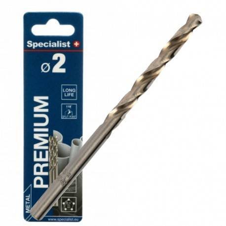 Metalo grąžtas SPECIALIST+ Premium, 2,0 mm HSS, 3 vnt.