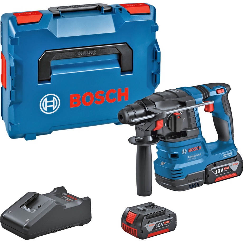 Akumuliatorinis perforatorius BOSCH PRO GBH 18V-22 (2x4.0Ah akum., L-BOXX) - 1