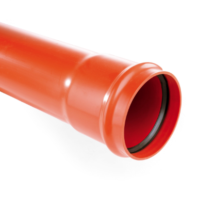 PVC lauko kanalizacijos vamzdis PIPELIFE COEX SN4, DN160 x 4,0 x 2000-0