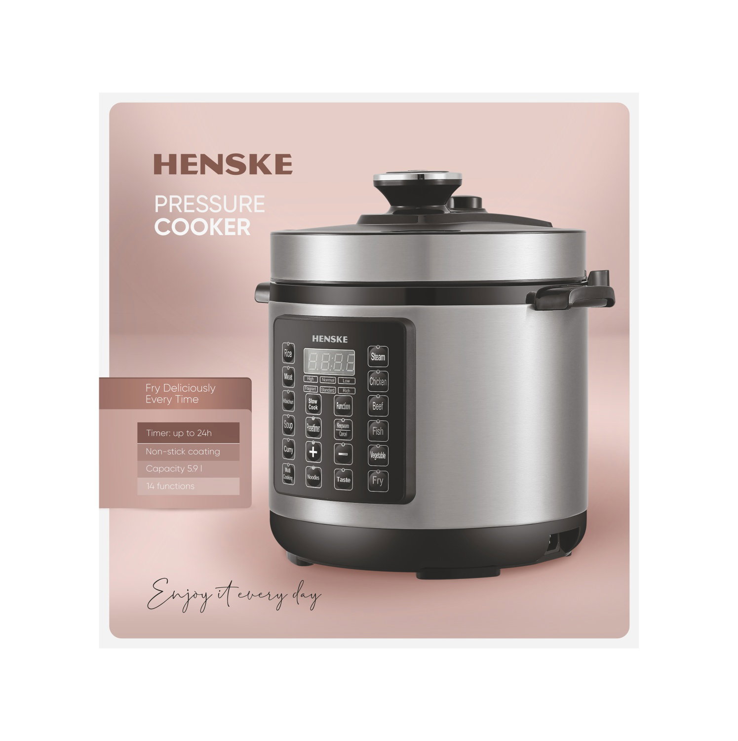 Elektrinis greitpuodis HENSKE HHA-618, 5.9 L - 3