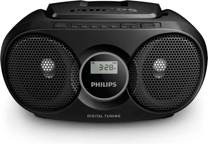 Radijo imtuvas Philips AZ215B / 12 Radio CD FM, juodas - 1