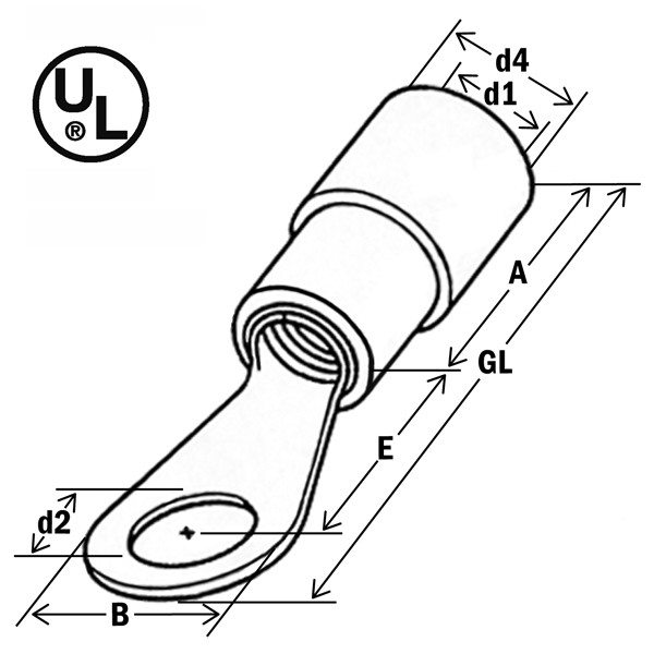 Antgalis laidų sujungimui HAUPA, 2,5-6,0mm M8-1