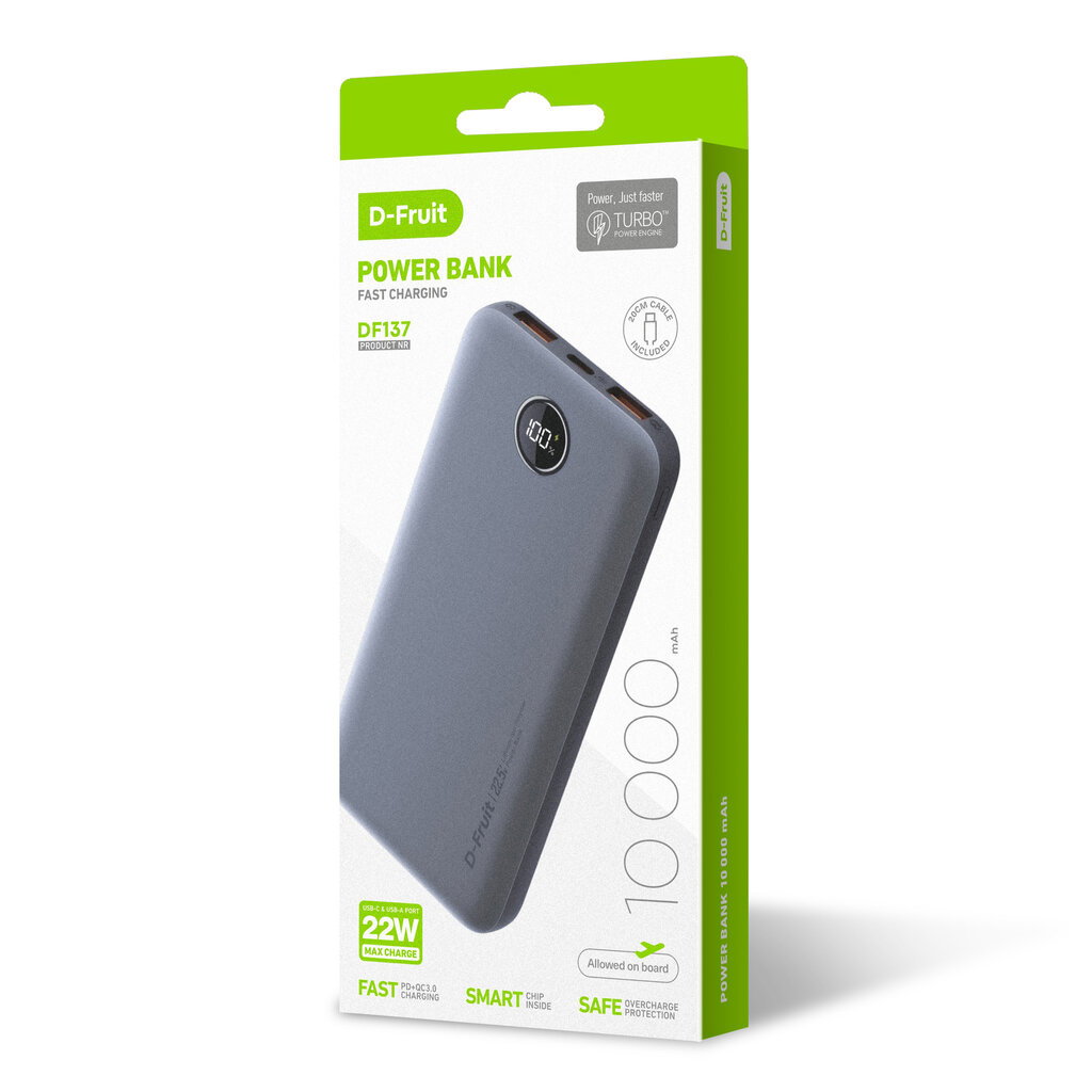 Išorinė baterija D-FRUIT DF137, 10000 mAh - 3
