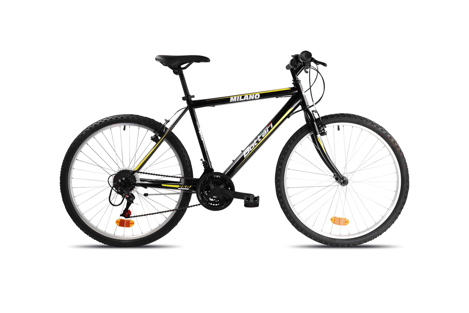 Kalnų dviratis Bottari Milano, 26", juodas/geltonas-0