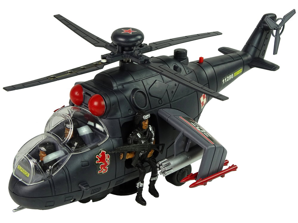 Sraigtasparnis su šviesos ir garso efektais, juodas - 5