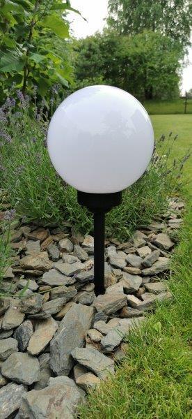 Įsmeigiamas LED lauko šviestuvas BURBULAS, įkraunamas saulės energija, 4 LED, ø20 cm-1