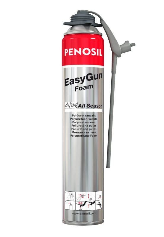 Pistoletinės montavimo putos PENOSIL EASY GUN FOAM ALL SEASON, 750 ml