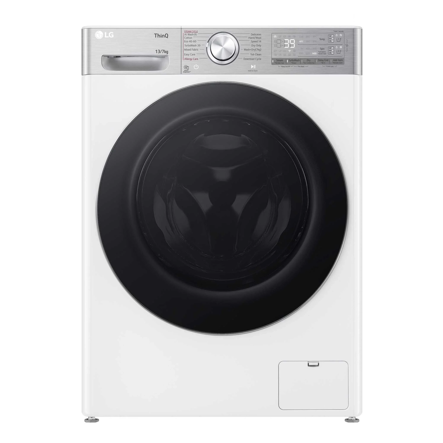 Skalbyklė - džiovyklė LG F4DR913P3WA, 13/7 kg - 1