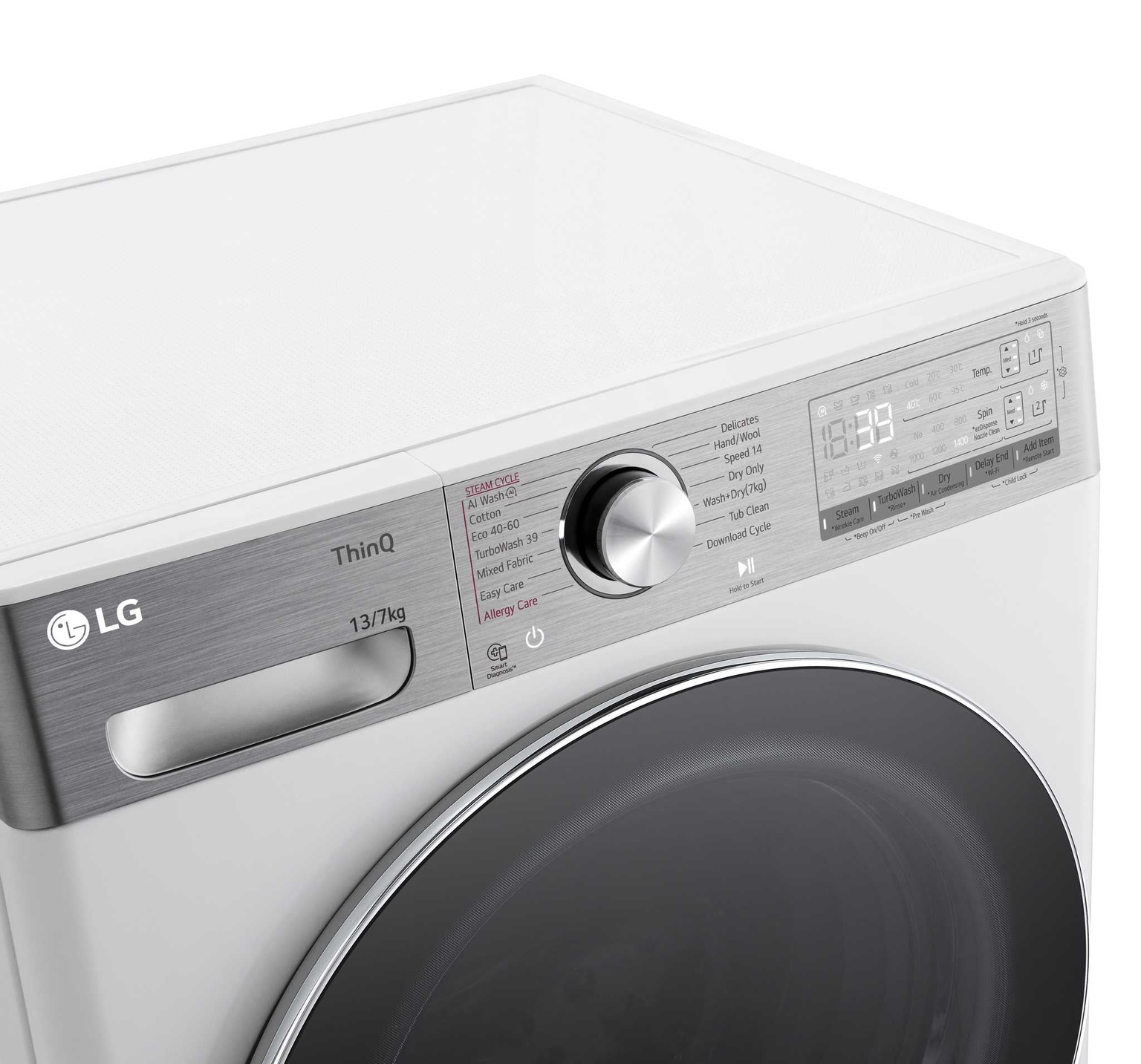 Skalbyklė - džiovyklė LG F4DR913P3WA, 13/7 kg - 4
