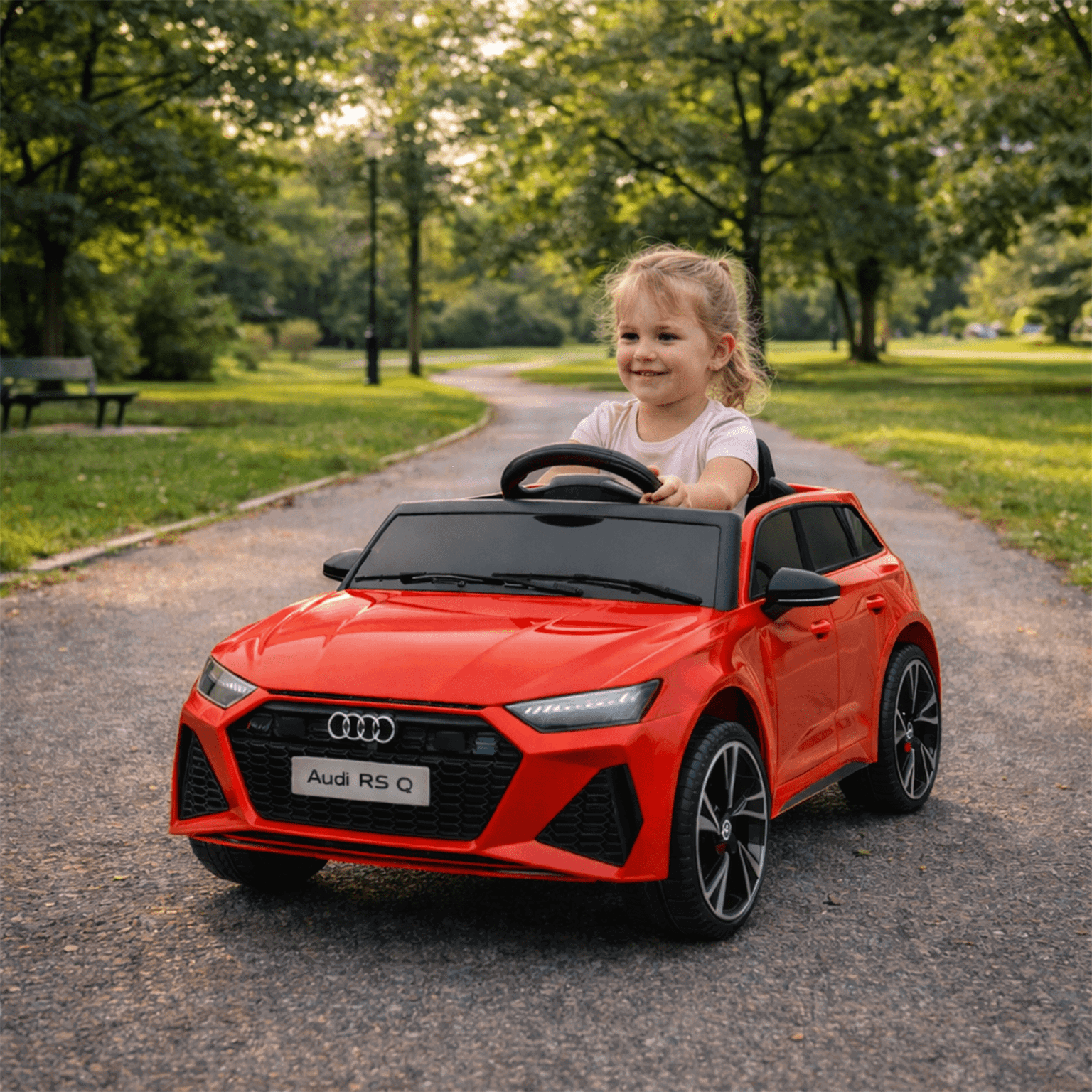 Vaikiškas elektromobilis Audi RS6 HATIS, raudonas-1