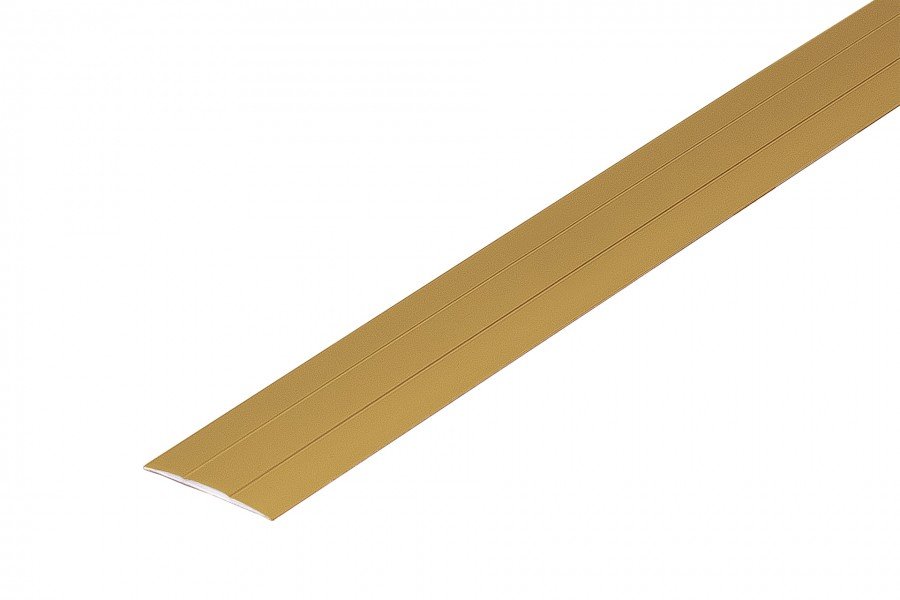 Aliuminė grindų juostelė, auksinės spl., 38 mm pločio, 90 cm ilgio - 1