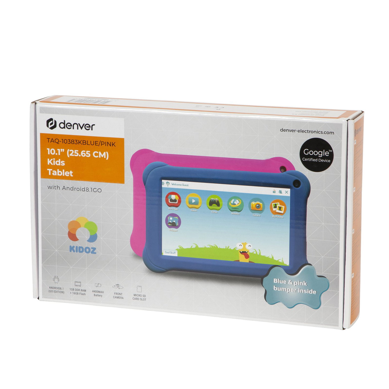 Planšetė Denver TAQ-10383K 10.1/8GB/16GB/WI-FI/ANDROID8.1/Blue/Pink-1