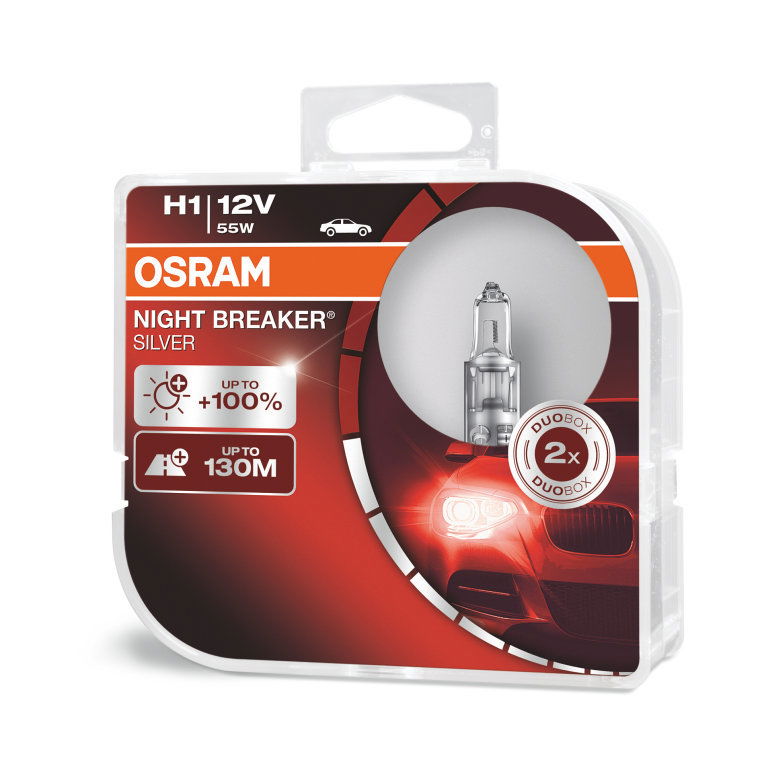 Automobilinė lemputė OSRAM Night Breaker Silver, H11, PGJ19-2, 55 W, 2 vnt.  - ermitazas.lt