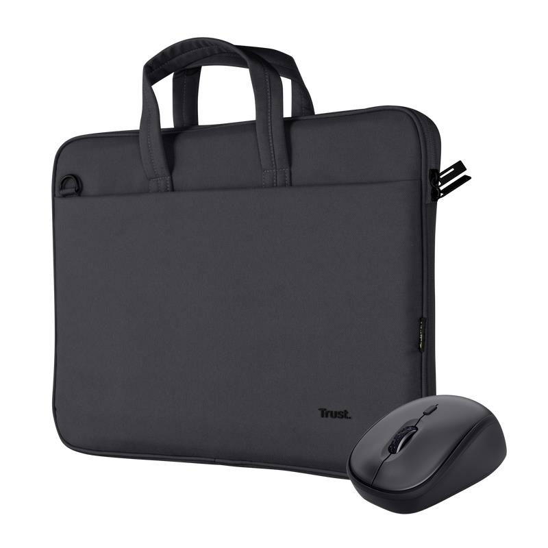 Nešiojamų kompiuterių krepšys Trust Nb Case Bologna + Mouse Set 24988, juoda, 16"-0