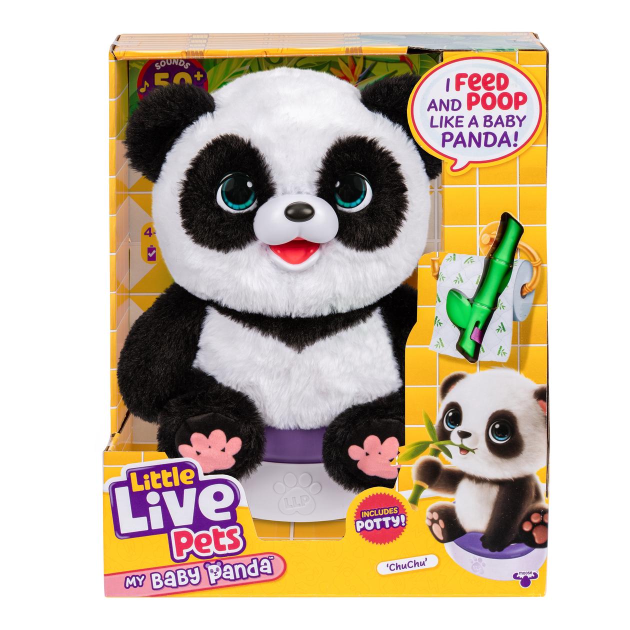 Interaktyvus pliušinis pandos mažylis LITTLE LIVE PETS, 25 cm-0