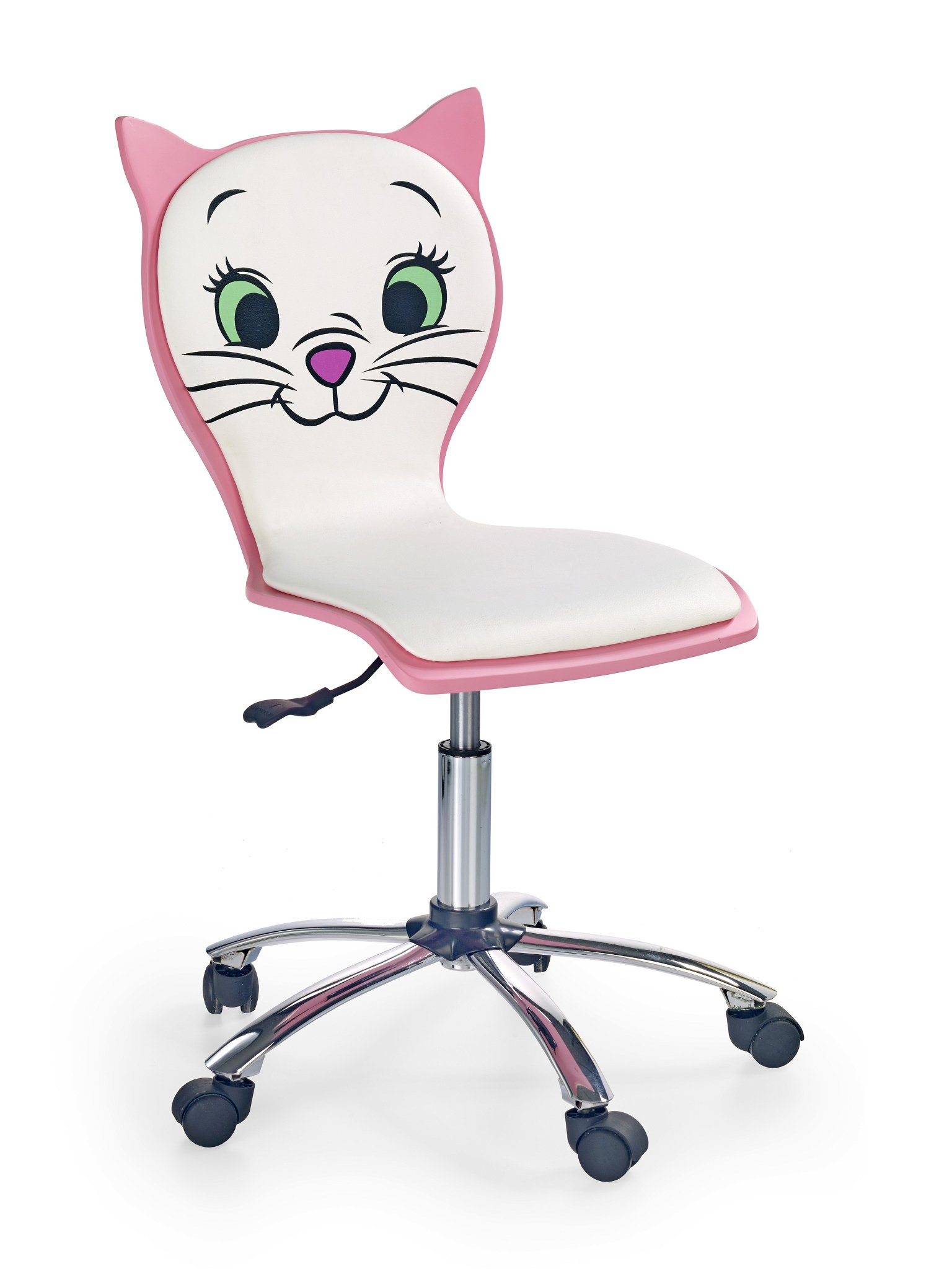 Vaikiška kėdė KITTY 2, balta/rožinė