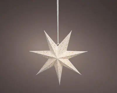 Elektrinė LED dekoracija LUMINEO ŽVAIGŽDĖ, IP20, baltos sp., 3 x AA, 18, 5 x 38 cm-0