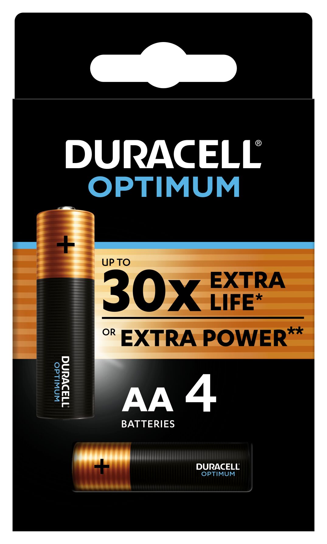 Elementai DURACELL OPTIMUM EXTRA LIFE, AAA, 4 vnt - 2