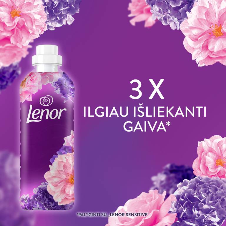 Minkštiklis LENOR Floral Bouquet, 47 skalb., 987 ml x 2 vnt - 3