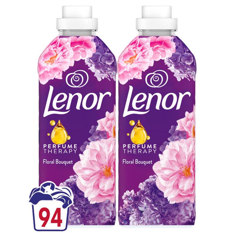 Minkštiklis LENOR Floral Bouquet, 47 skalb., 987 ml x 2 vnt - 1