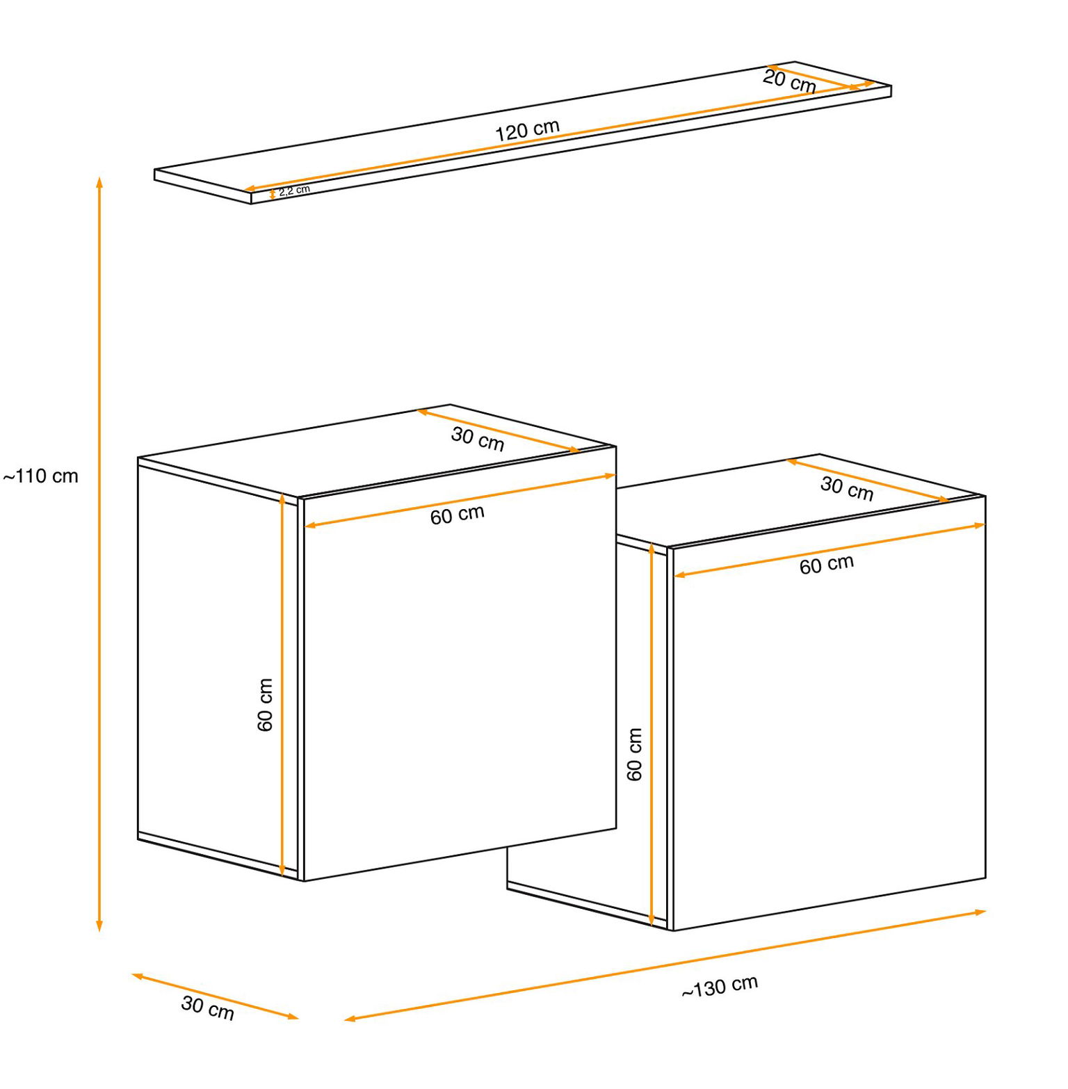 Sekcija Switch SB I, balta/juoda - 6