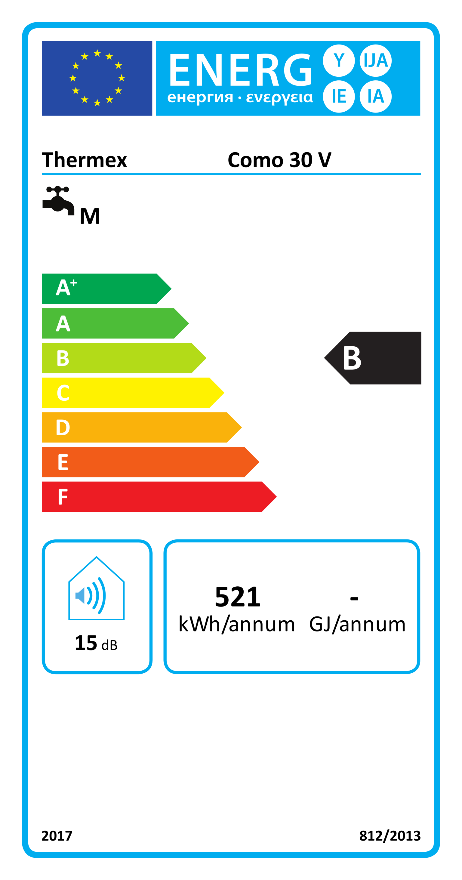 Elektrinis vandens šildytuvas THERMEX COMO, 30V, baltos spalvos - 4