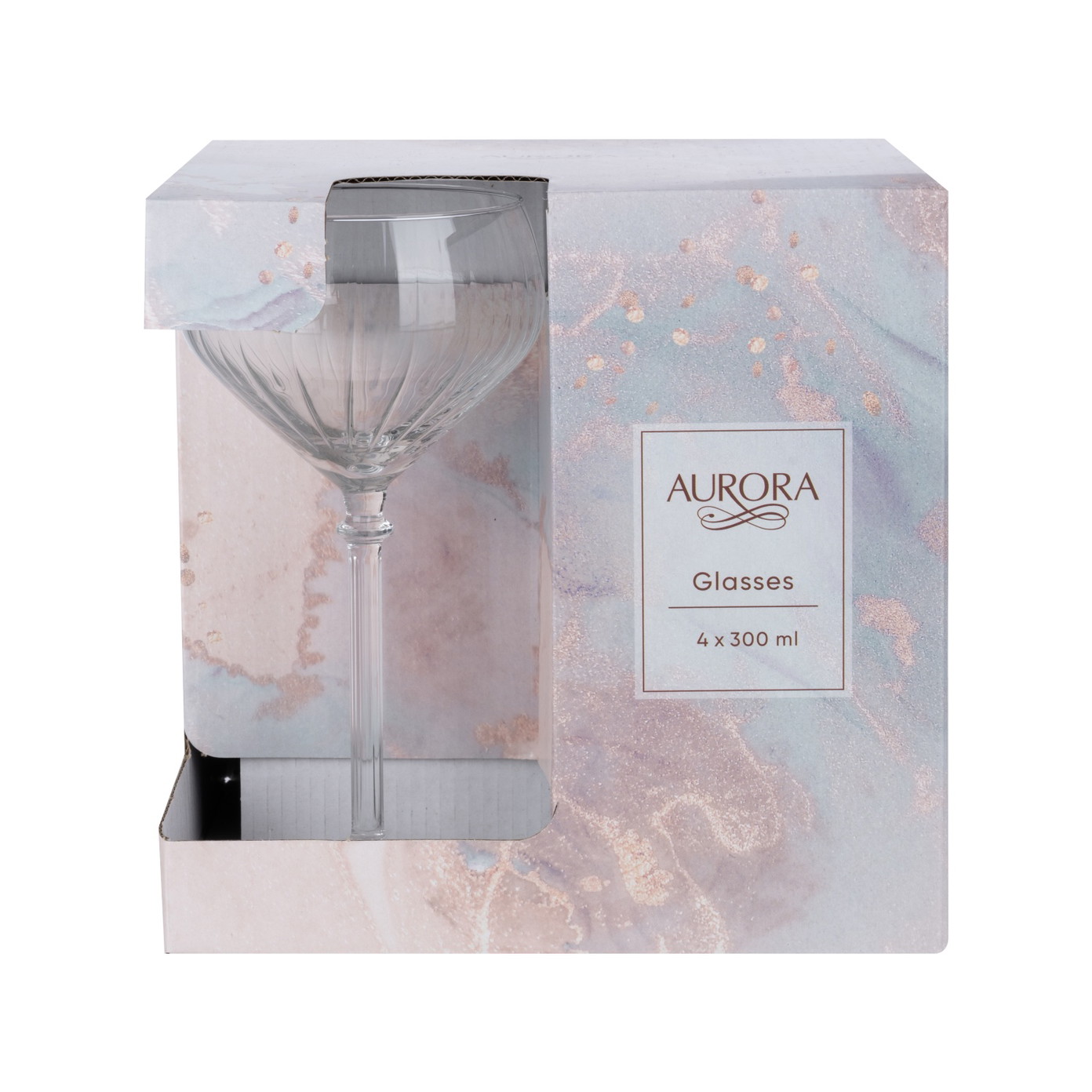 Taurės AURORA Rose, 320 ml, 4 vnt-1