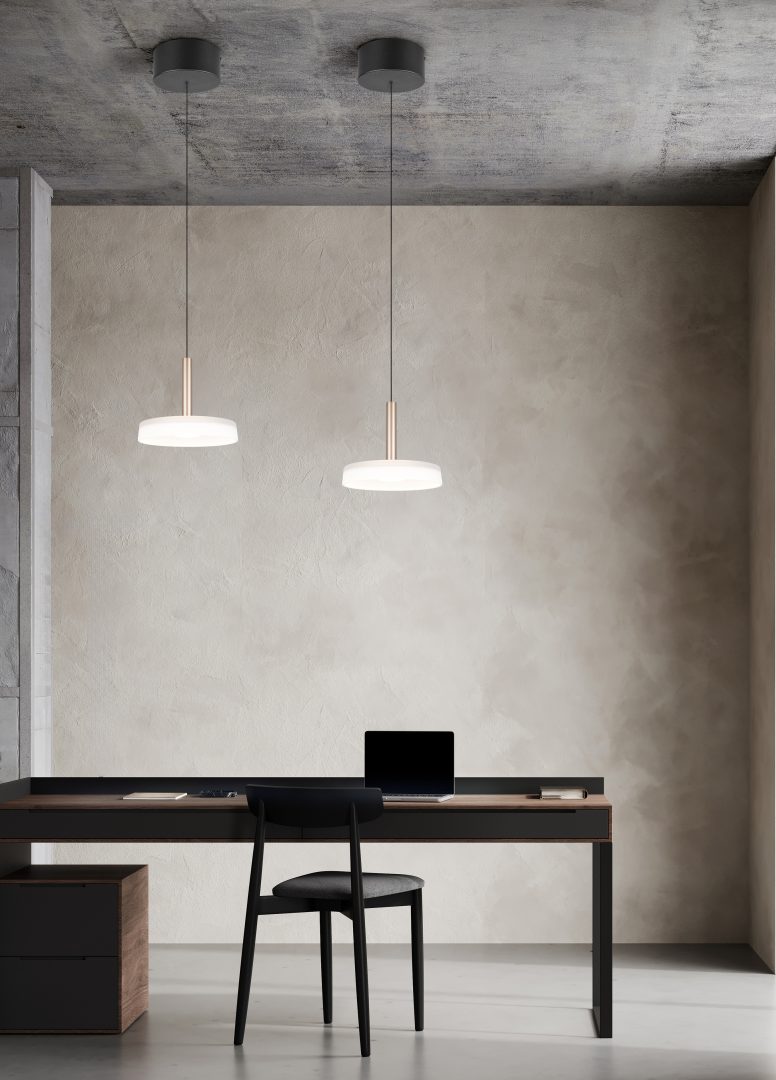 Lubinis LED šviestuvas TRIO CELESTE 10W 3000K 1100lm aukščio reguliavimas Ø22x200cm-1