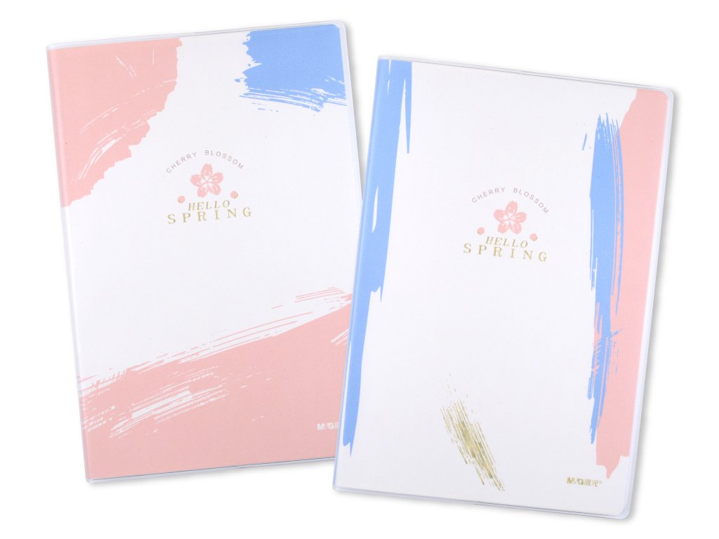 Užrašų knygelė linijomis M&G Sakura, 13,8 x 20,2 cm, 72 lapai
