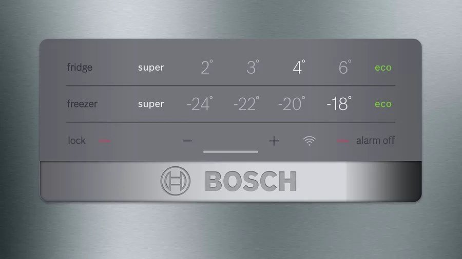 Šaldytuvas Bosch KGN397IEQ, šaldiklis apačioje - 3