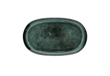 Ovali lėkštė AURORA AYANA DARK, t. žalios sp., 23 cm-0