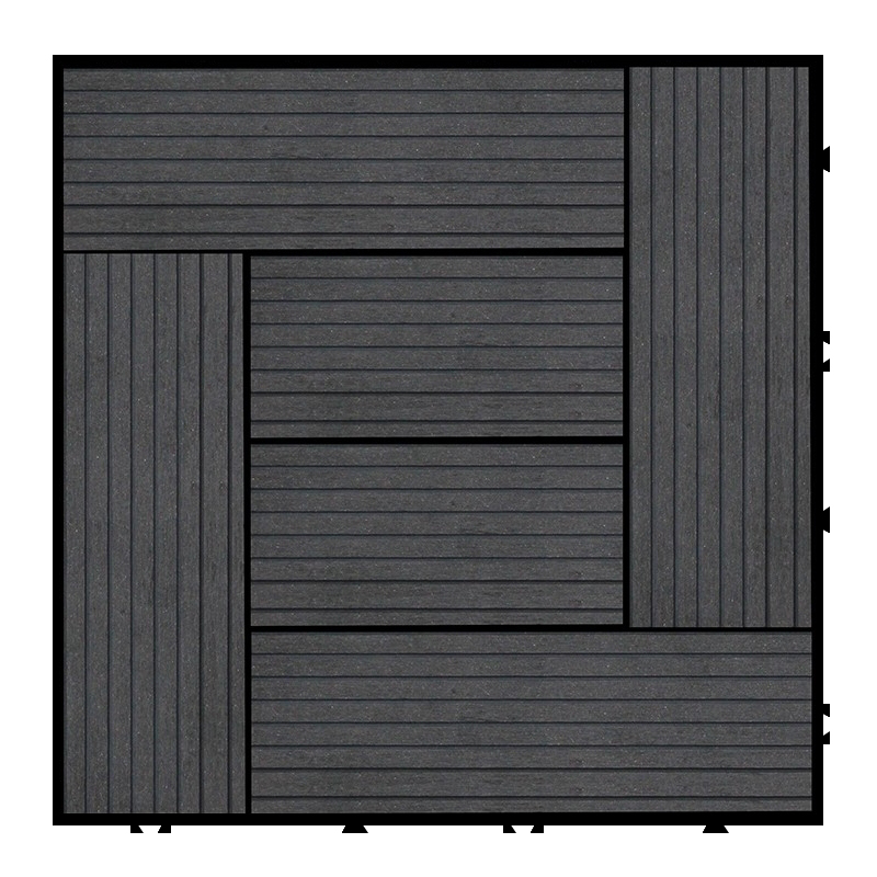 WPC terasinė plytelė MADURO CLASSIC, juodos sp., 300 x 300 x 25 mm-0