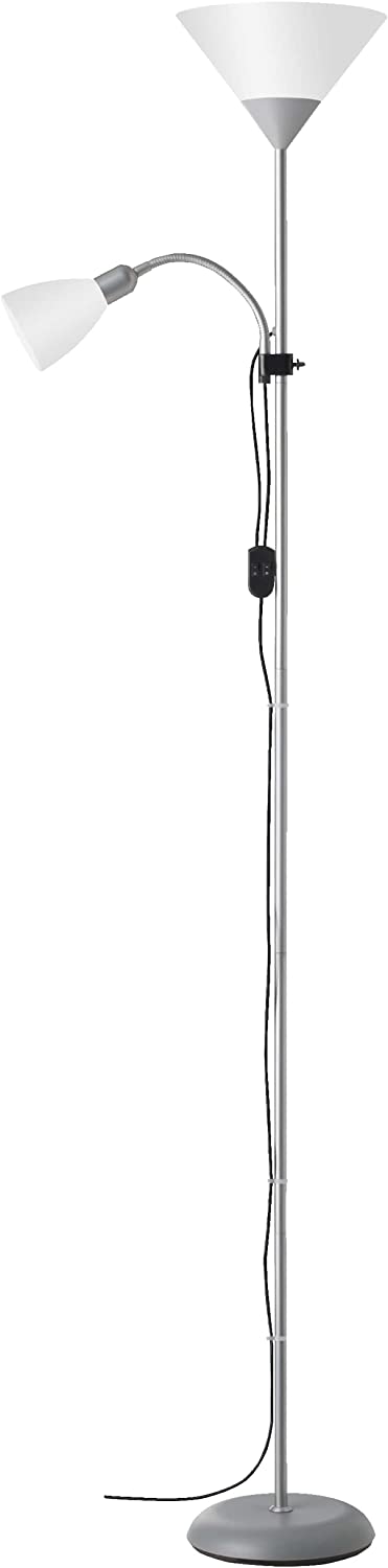 Toršeras G.LUX ALTA SILVER, 1 x E27 + 1 x E14, pilkos sp., 178 cm-0
