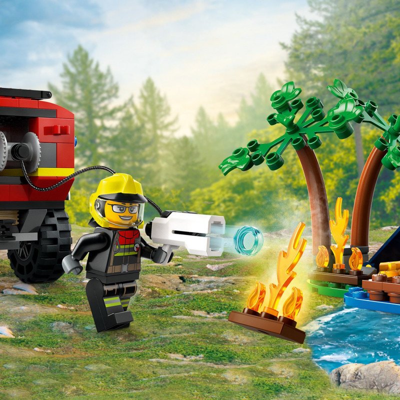 Konstruktorius LEGO City Fire 4x4 Fire Truck with Rescue Boat 60412 - 4