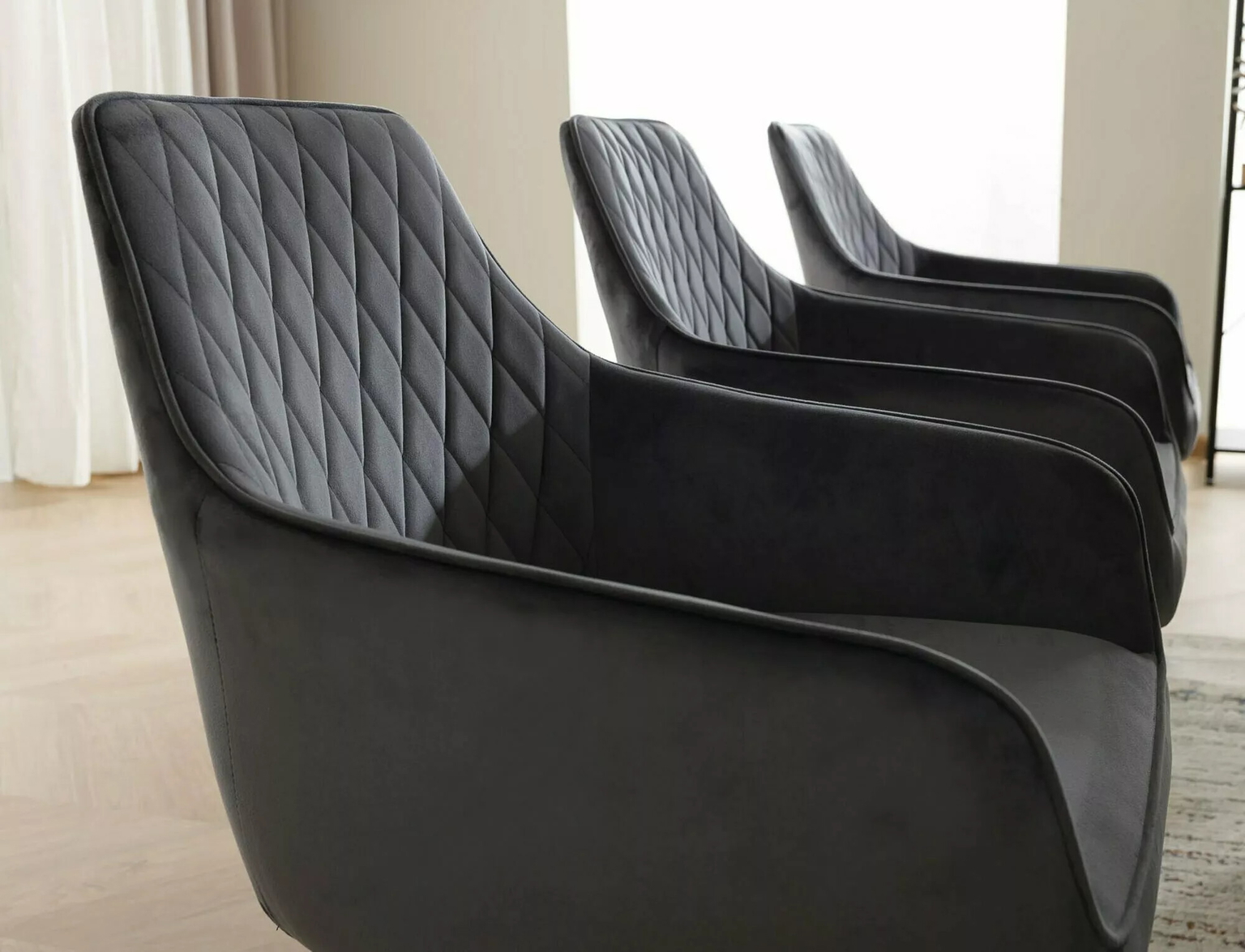 Kėdė Marlo Velvet, juoda - 7