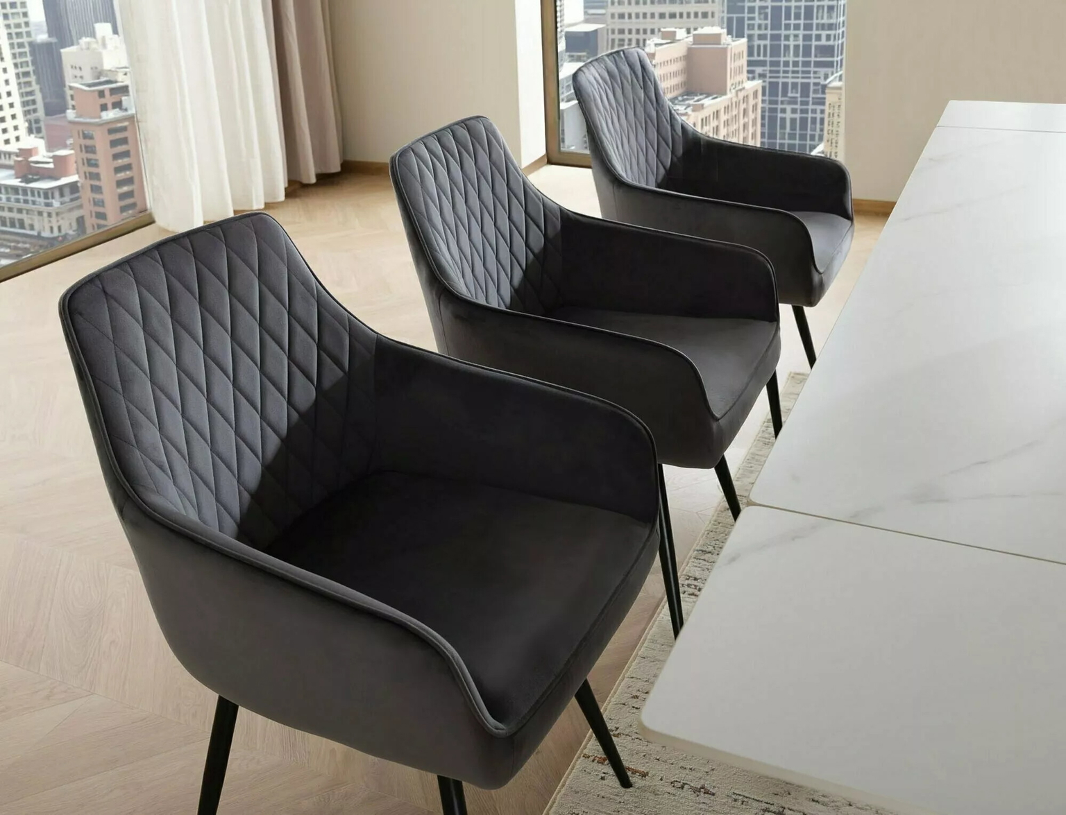 Kėdė Marlo Velvet, juoda - 5