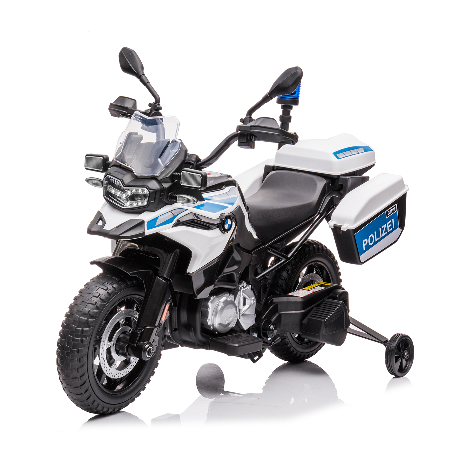 Vaikiškas elektrinis policijos motociklas "BMW F850 GS"-0