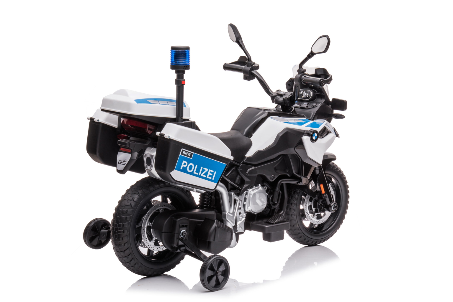 Vaikiškas elektrinis policijos motociklas "BMW F850 GS" - 7