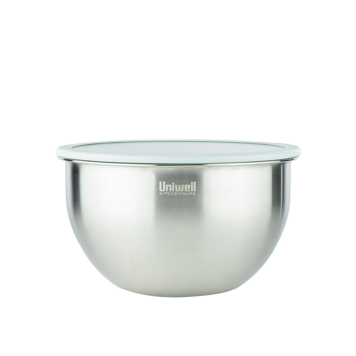 Nerūdijančio plieno dubuo su stikliniu dangčiu UNIWELL, 24 cm-0