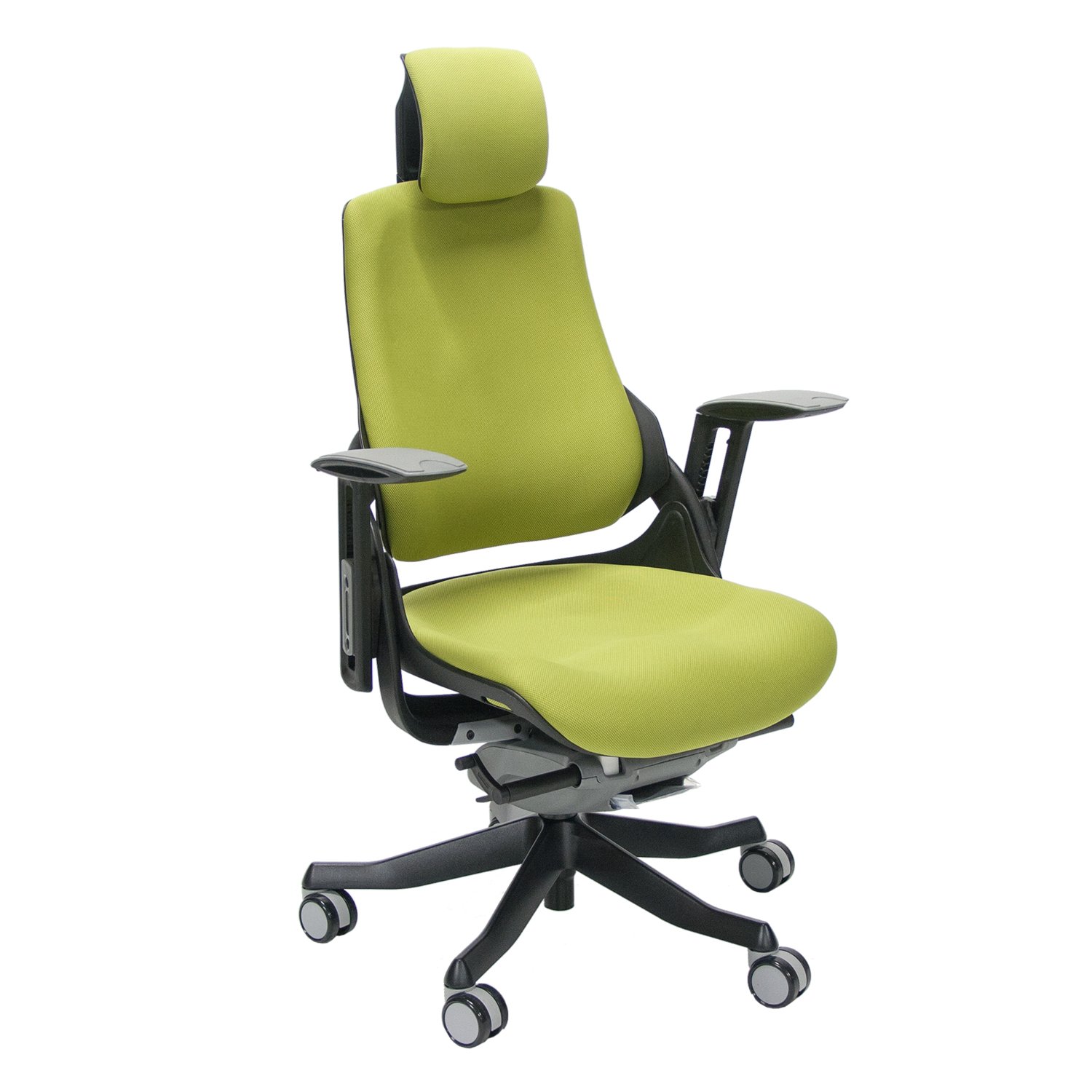Biuro kėdė WAU su galvos atrama, 65x49x112-129 cm, žalia