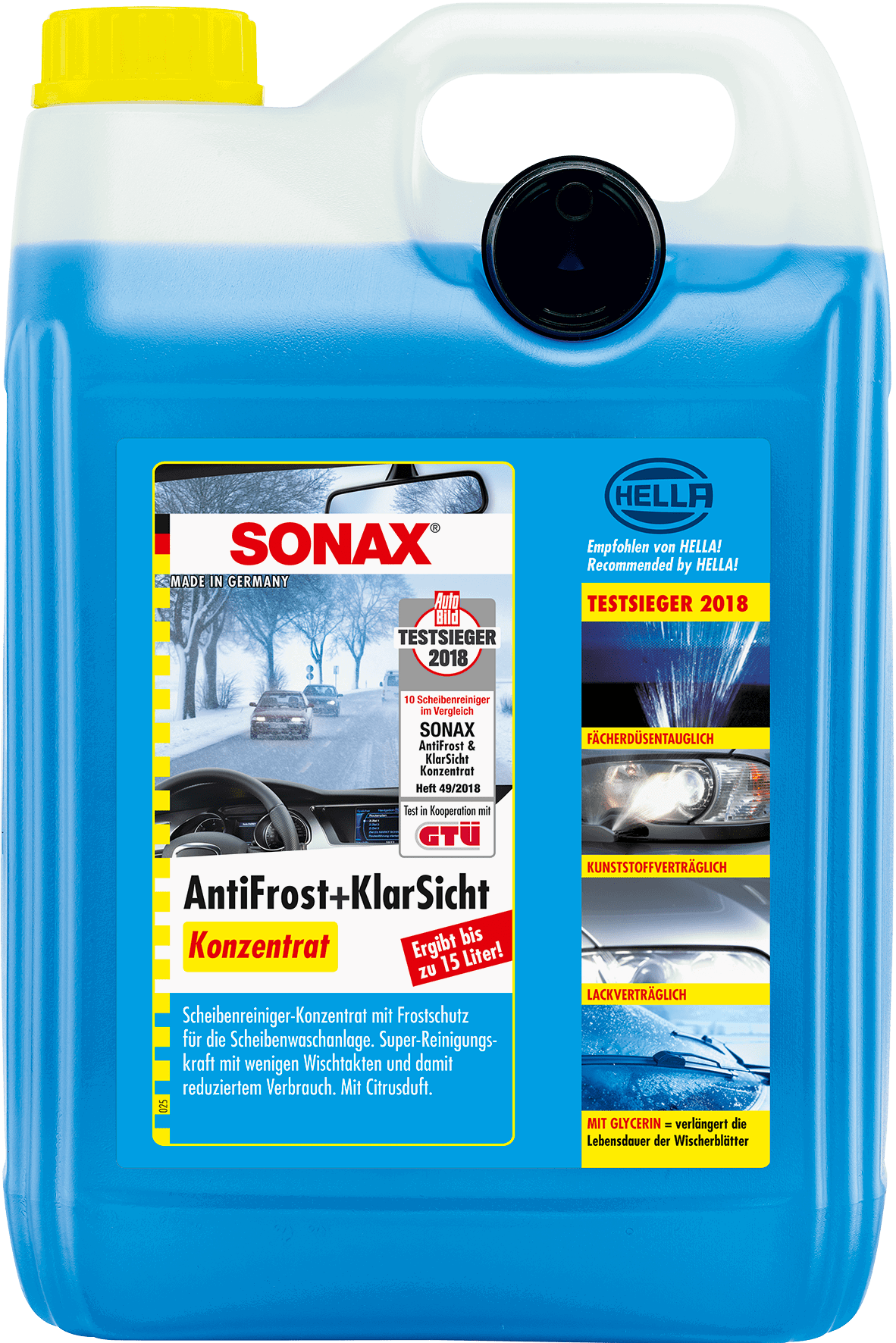 Žieminis langų apiplovimo skysčio koncentratas SONAX, 5L-0