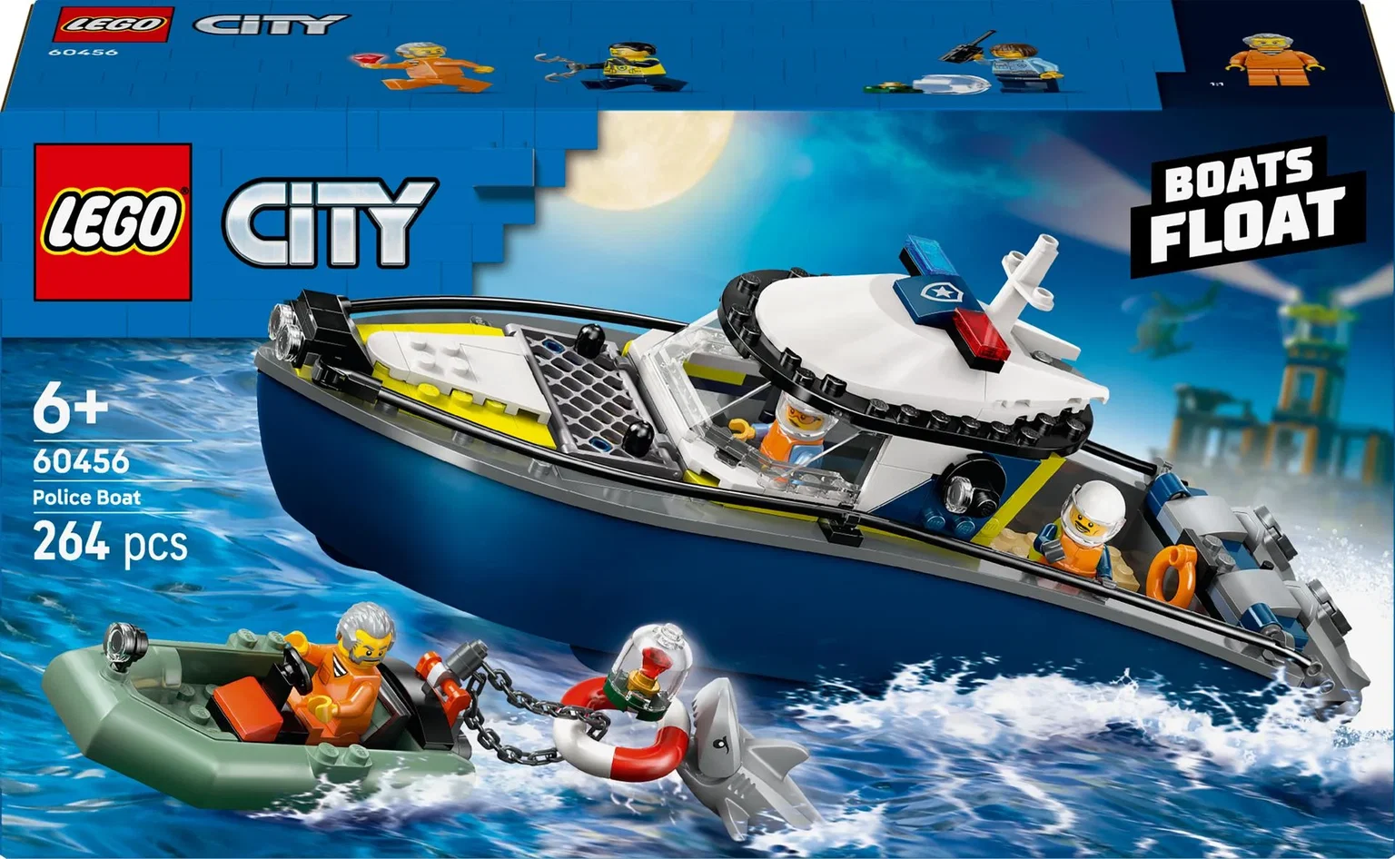 Konstruktorius LEGO City Police Boat Chase-0