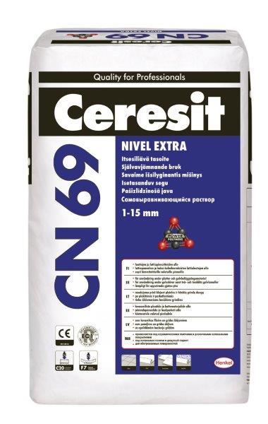 Išlyginamasis grindų mišinys CERESIT CN 69, 1-15 mm, 25 kg - ermitazas.lt