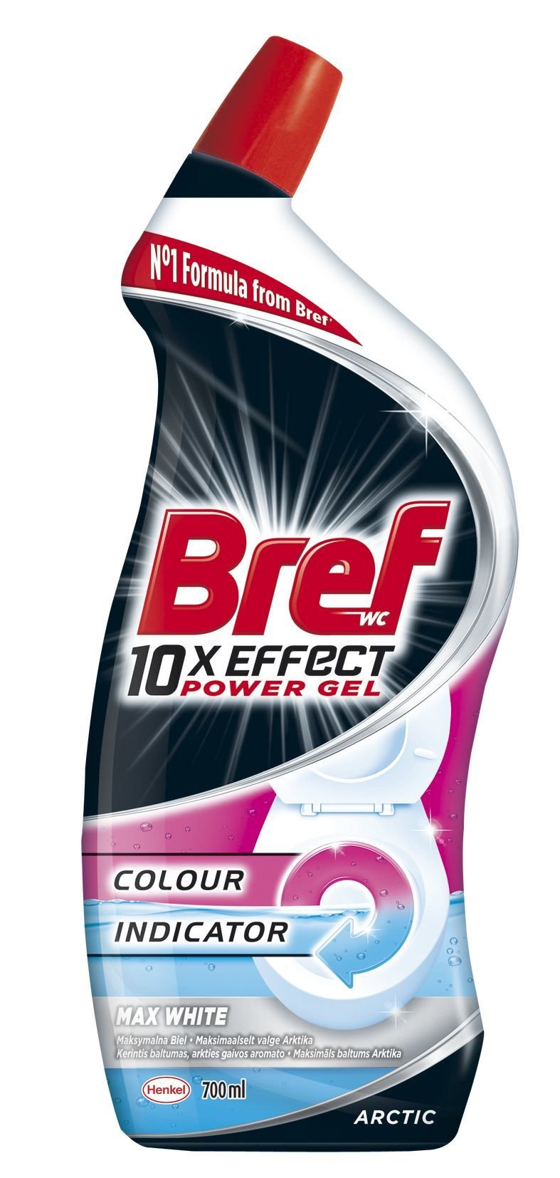 WC valiklis BREF 10 x Effect Max White Arctic, 700 ml