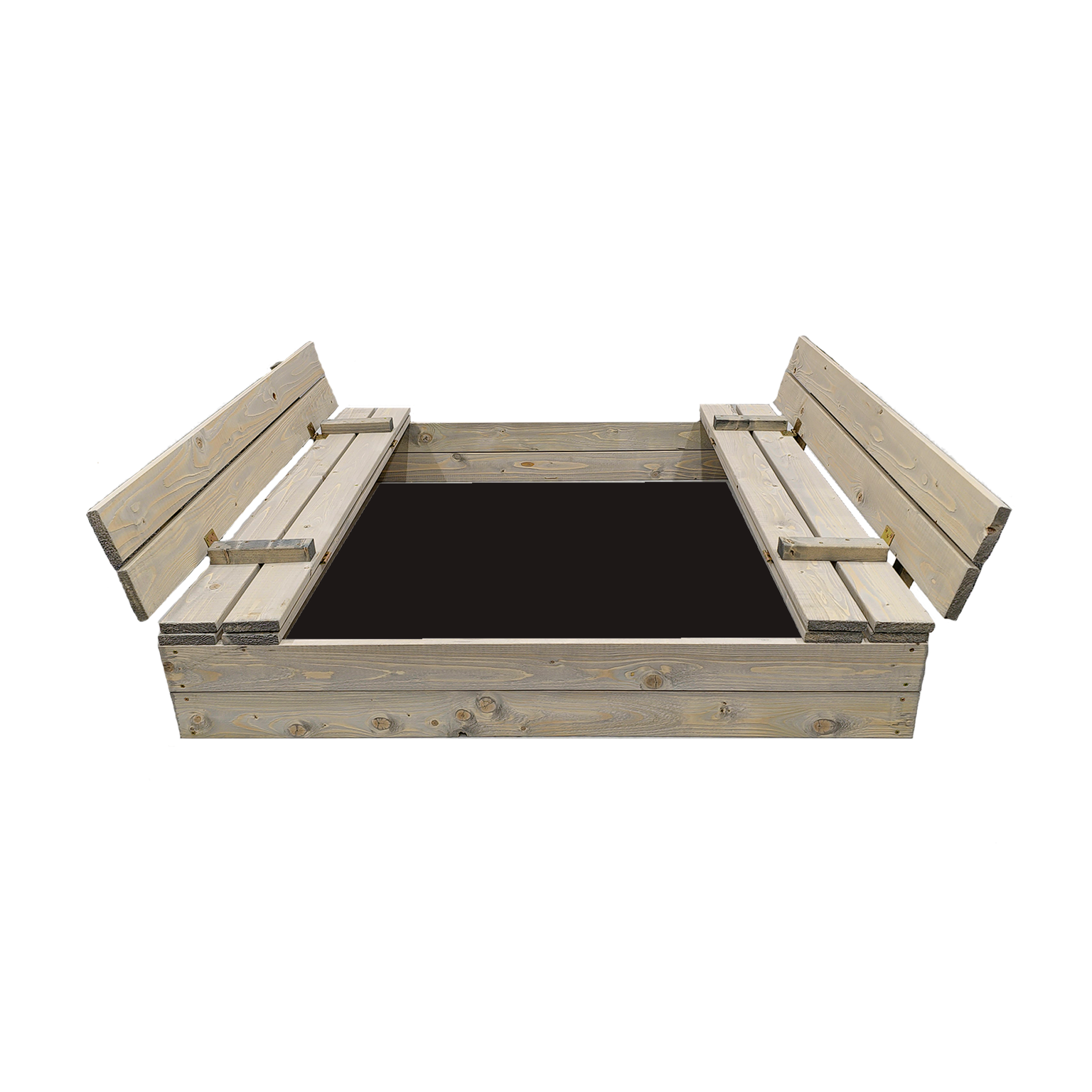 Smėlio dėžė Bonus Orbis su patiesalu,120x120 cm, pilka-0
