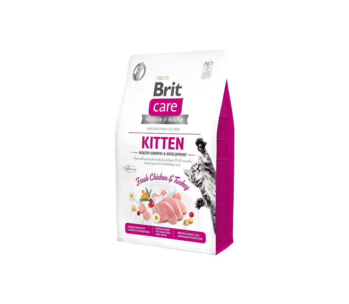 Sausas ėdalas katėms Brit Care Cat GF Kitten Healthy Growth&Development, 7 kg