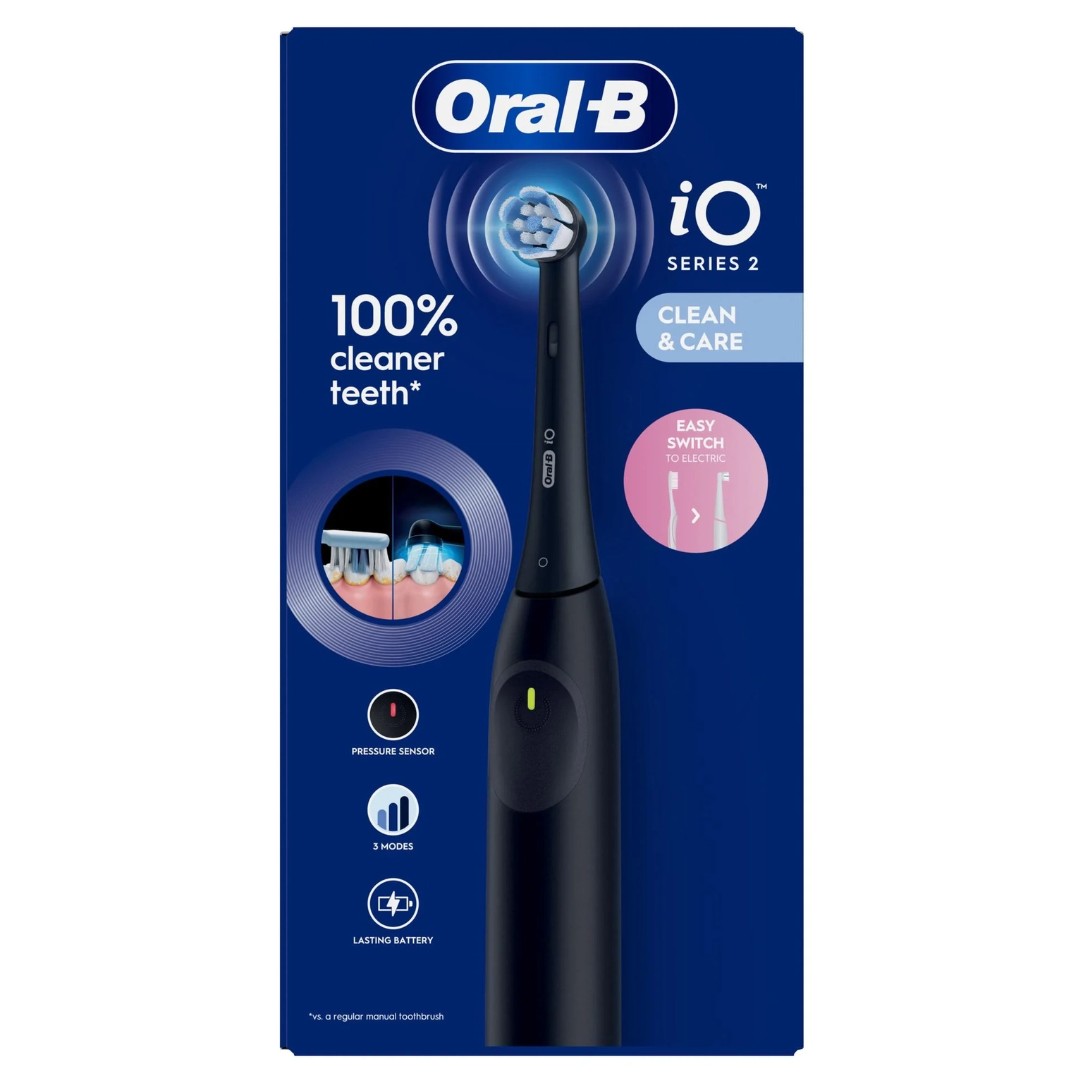 Elektrinis dantų šepetėlis Oral-B iOS2.1D9.0 Night Black, juodos sp. - 3