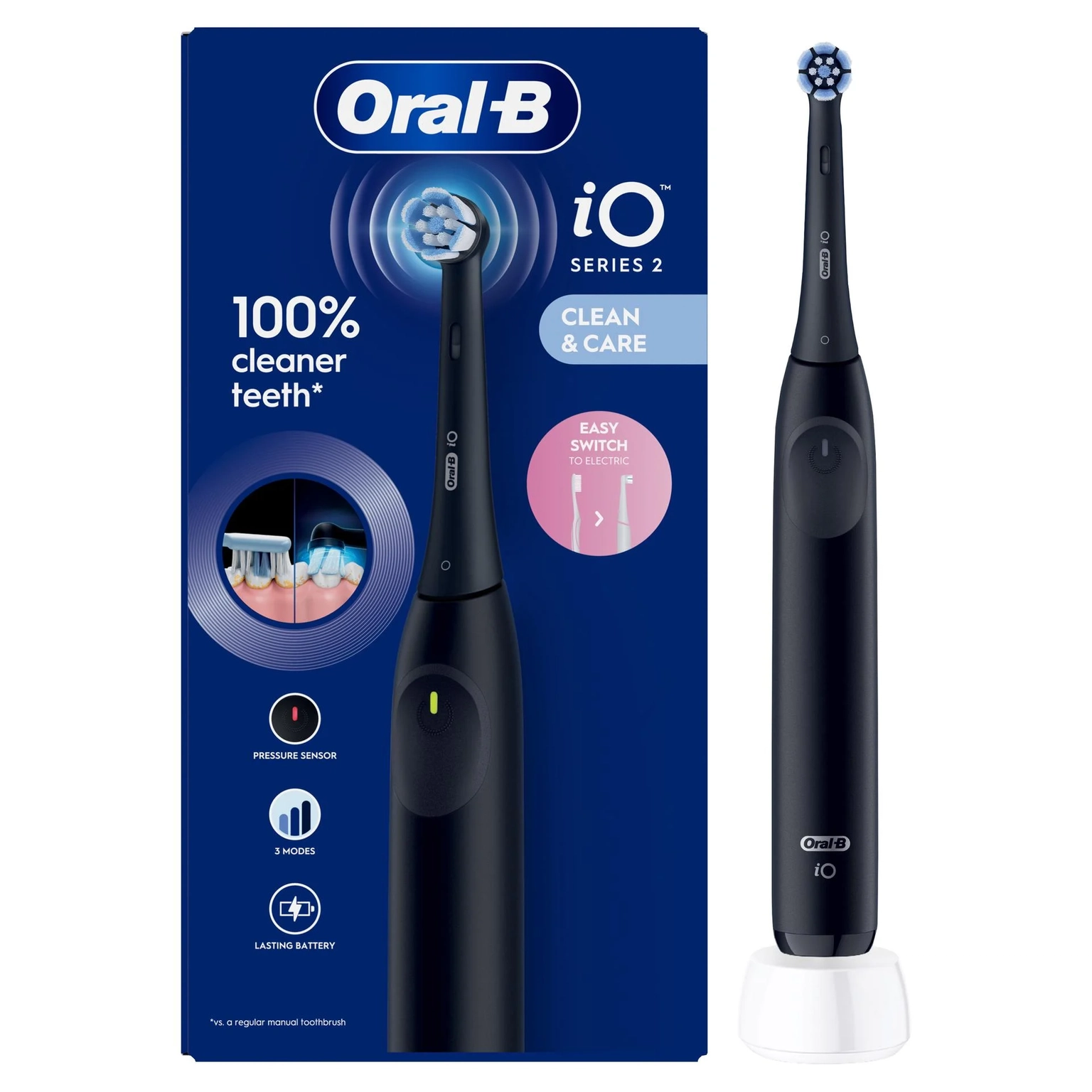 Elektrinis dantų šepetėlis Oral-B iOS2.1D9.0 Night Black, juodos sp. - 1