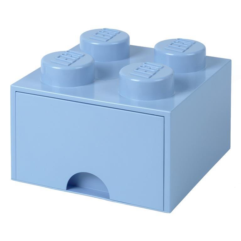 Daiktadėžė LEGO BRICK, melsvos sp., 25 x 25 x 18 cm, 470 ml